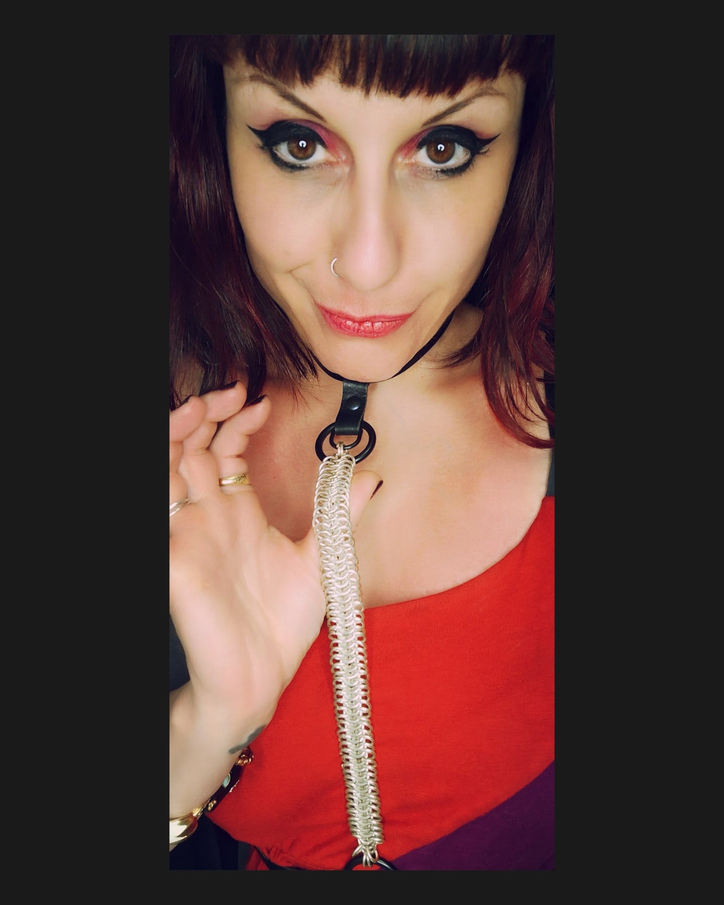 Ariel Bodice Harness. Handmade Chainmail & Leather. Multifinish metal. Dark romance meets punk.