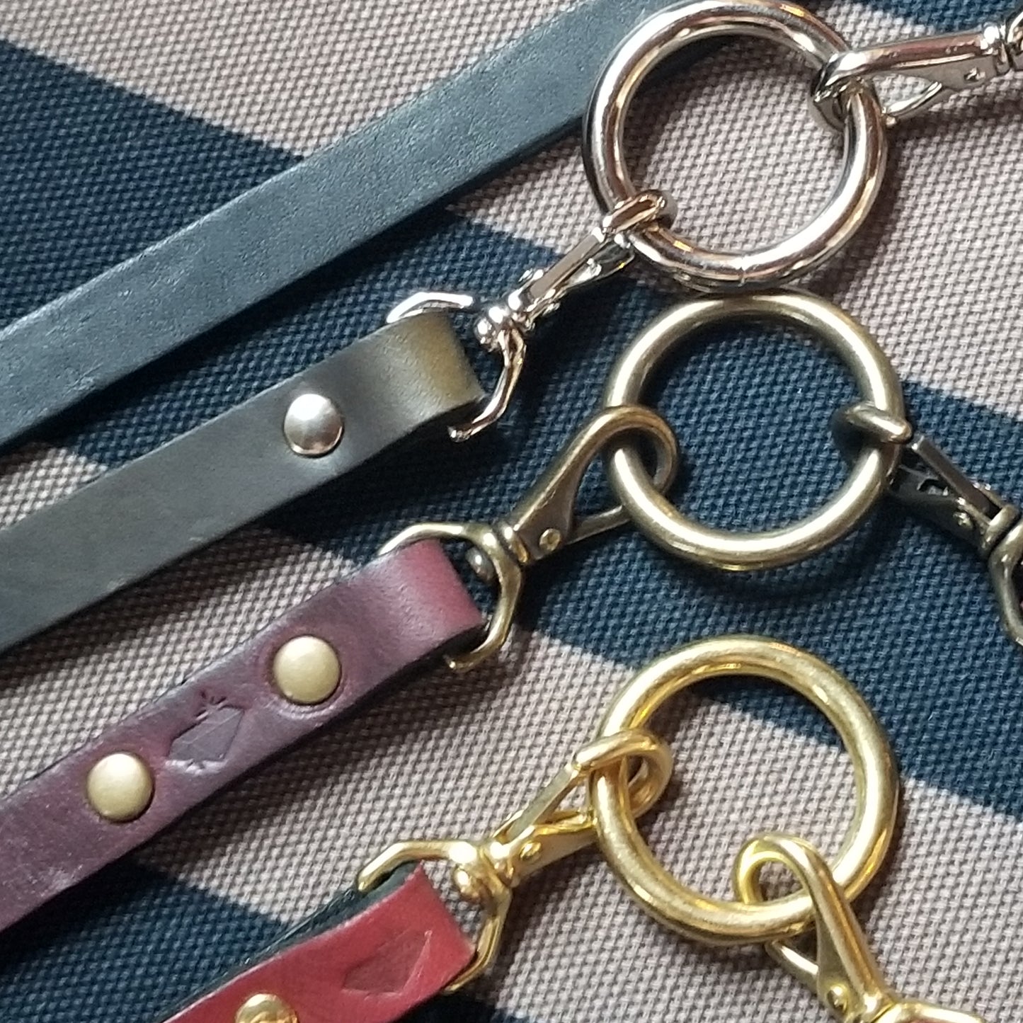 Real Pressed Rose & Olive Leather Collar. Handmade. Gold plated brass Oring and Swivel Snaps. Custom Size.