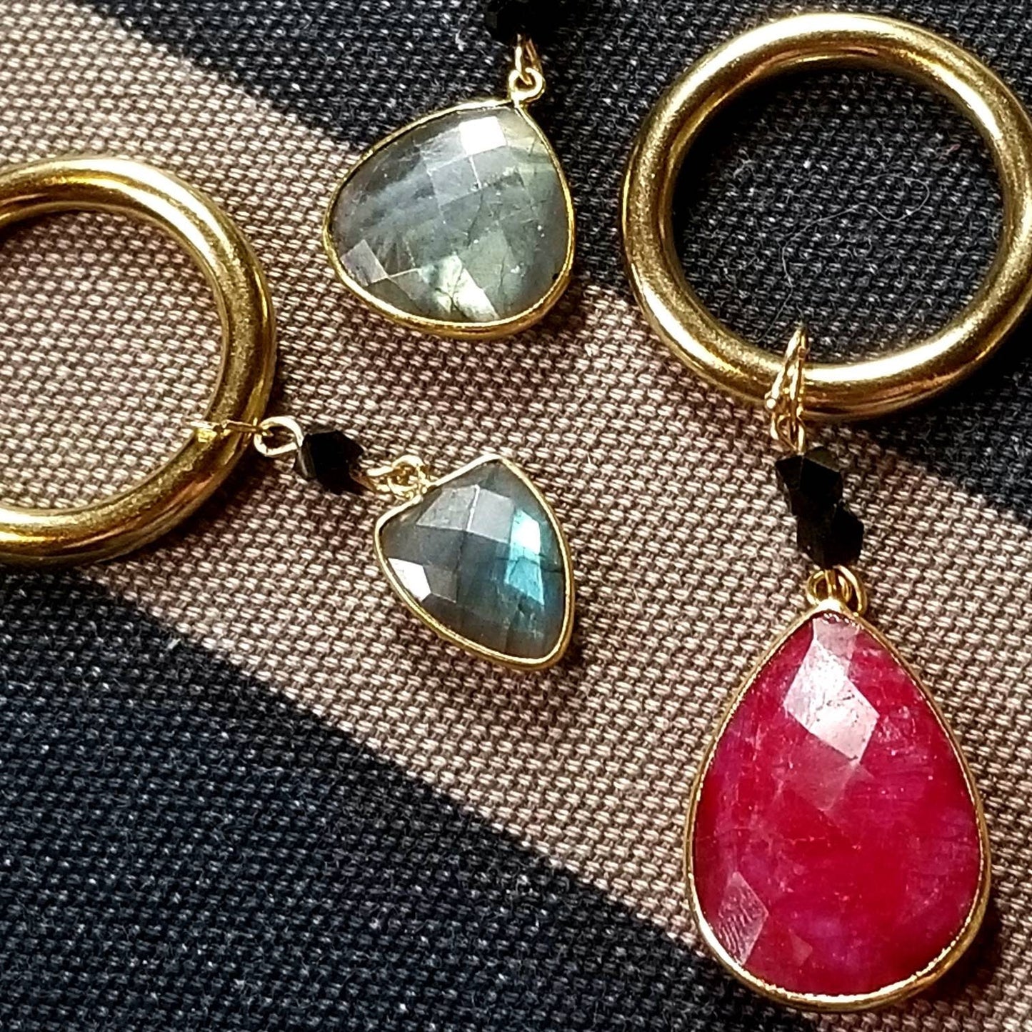 Diamond cut Ruby pendant