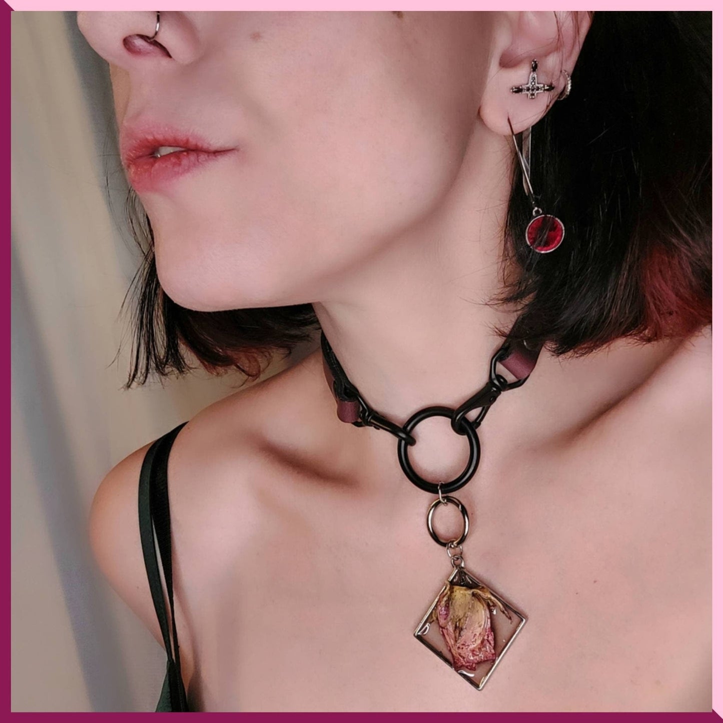 Nightshade Oring Choker- Adjustable size. Customized combinations.