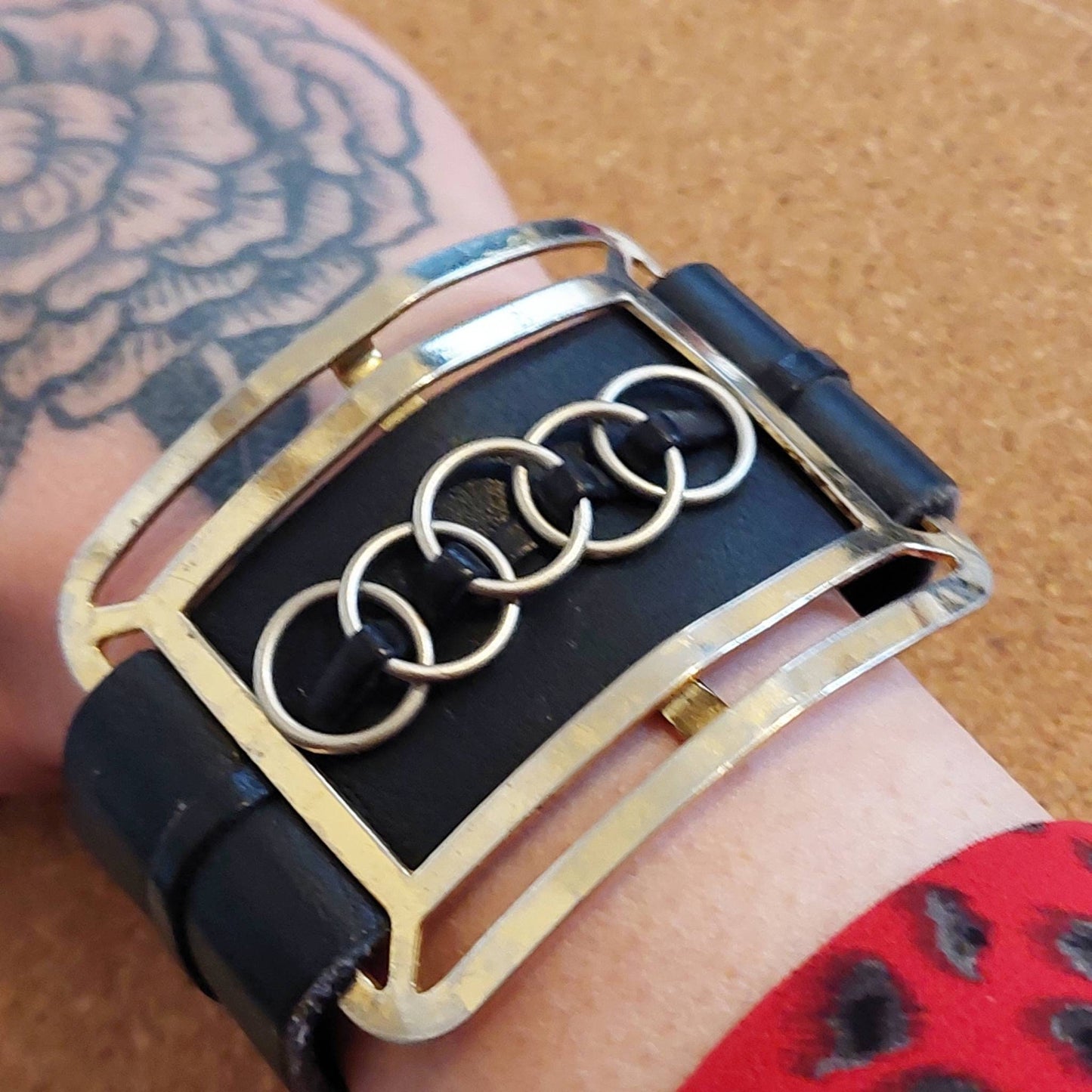 Upcycled buckle cuff