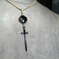 Sword & the Stone dagger necklace. Handmade goth minimalist necklace.