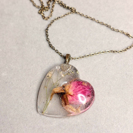 Resin Rose Pendant