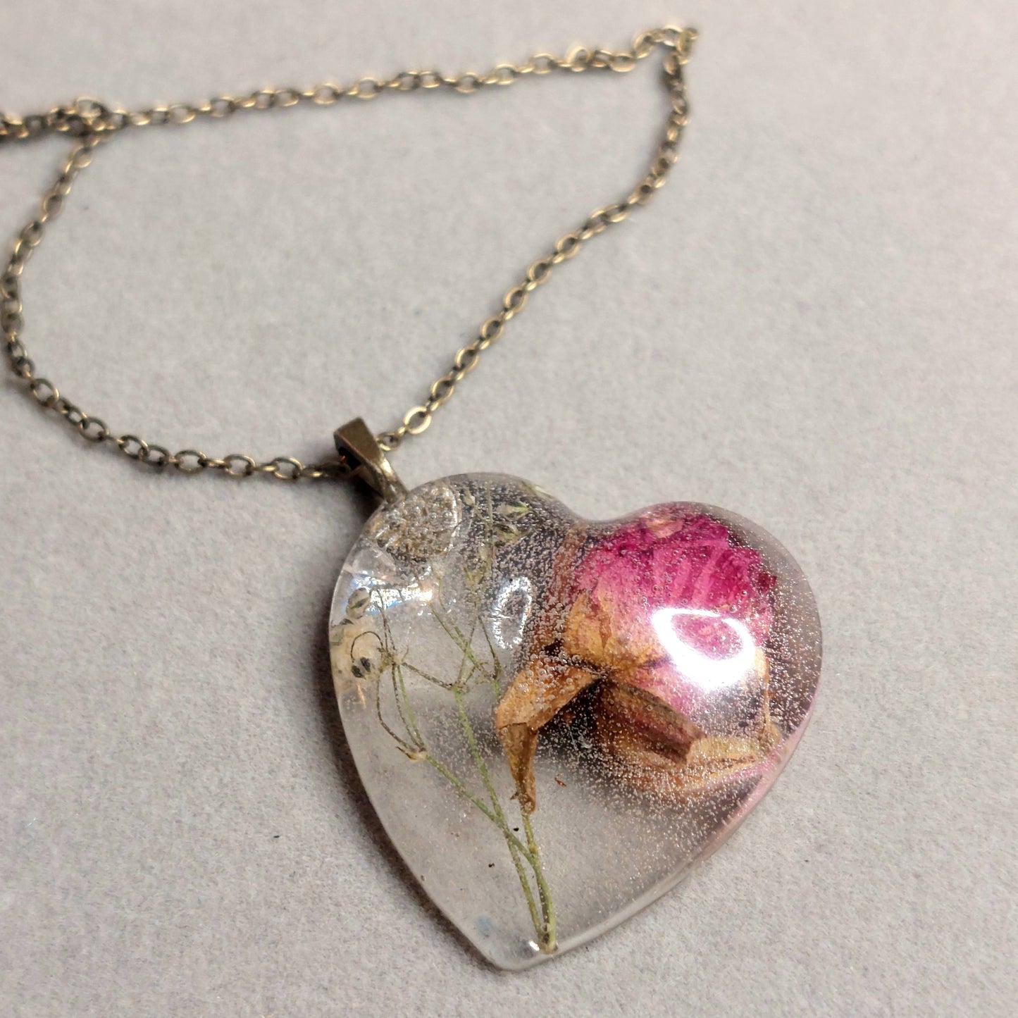 Resin Rose Pendant