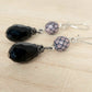 Shy Violet Drop Earrings