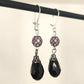 Shy Violet Drop Earrings