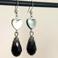 Rainbow heart earrings