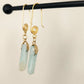 Blue Aragonite & Gold Earrings