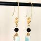 Blue Aragonite & Gold Earrings