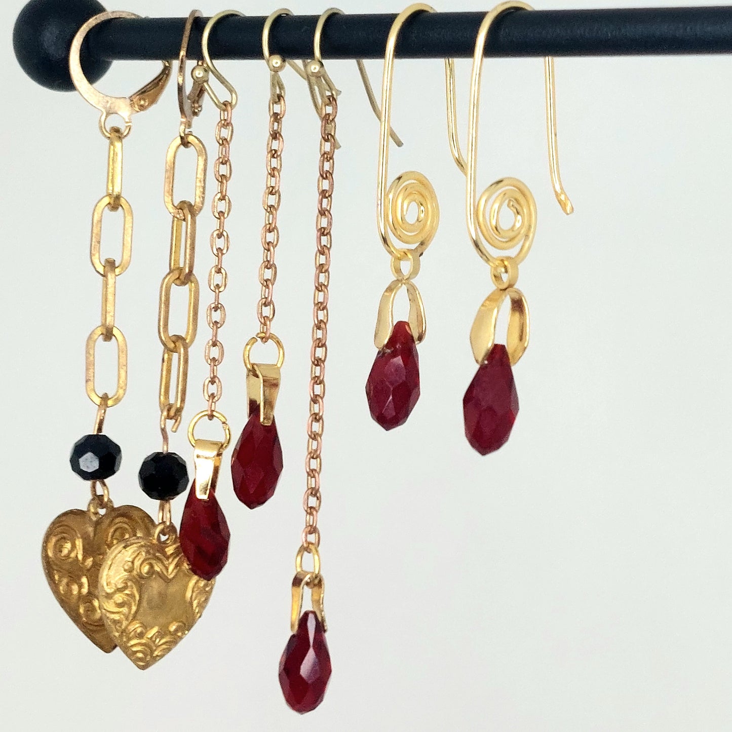 2 of Hearts Drop Earrings