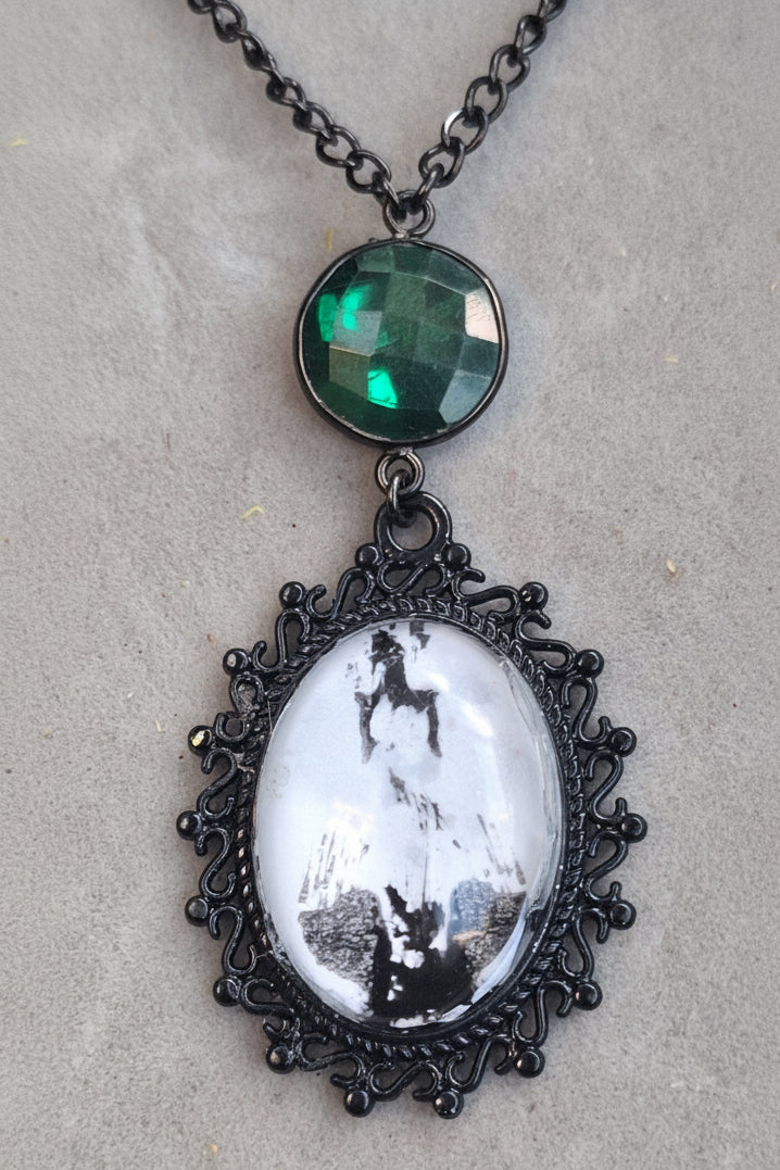 Rorschach Test I pendant necklace. Handmade. One-of-a-kind.