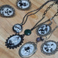 Rorschach Test I pendant necklace. Handmade. One-of-a-kind.