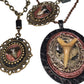 Shark tooth pendant necklace. Multifinish. Handmade. One-of-a-kind.