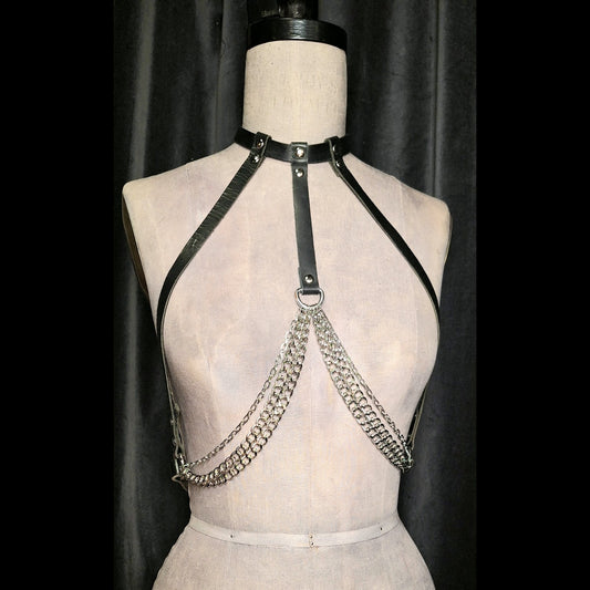 Black & Silver Bodice Harness