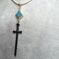 Sword & the Stone dagger necklace. Handmade goth minimalist necklace.