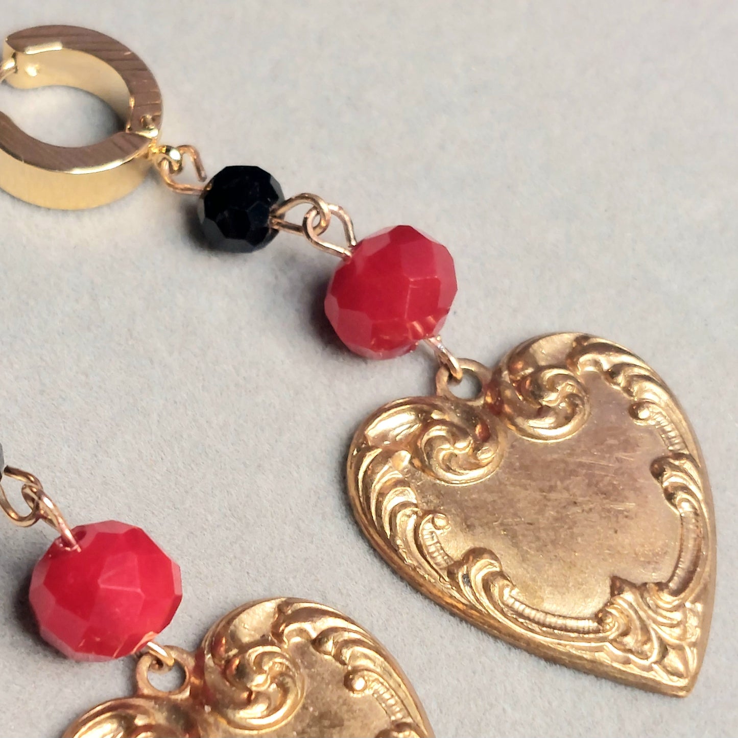 Heart of gold earrings.