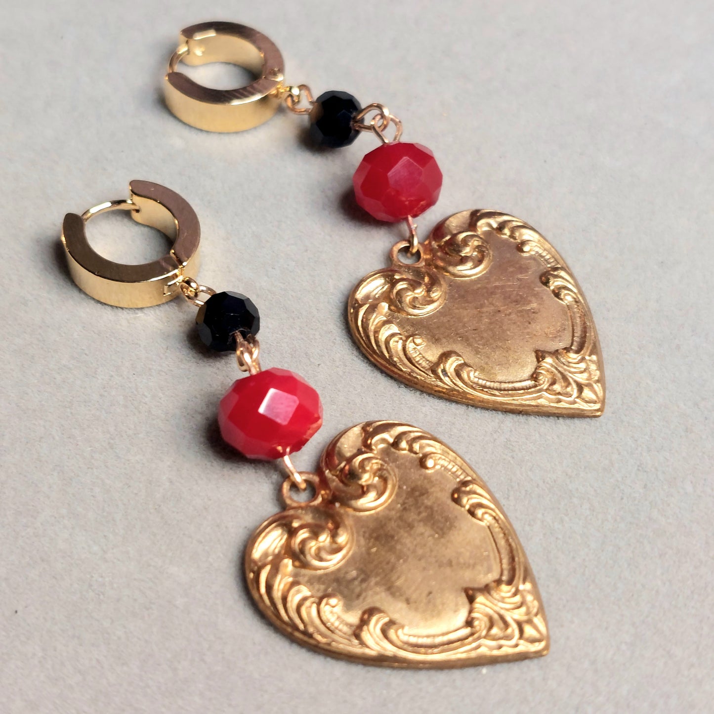 Heart of gold earrings.