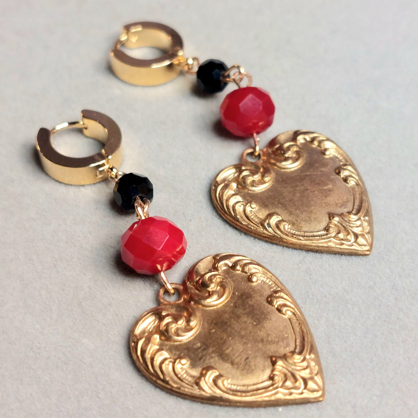 Heart of gold earrings.