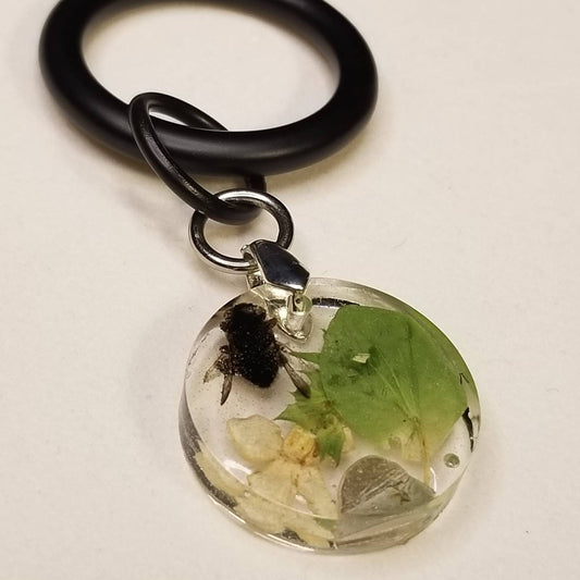 Fly resin pendant with 1" O-ring